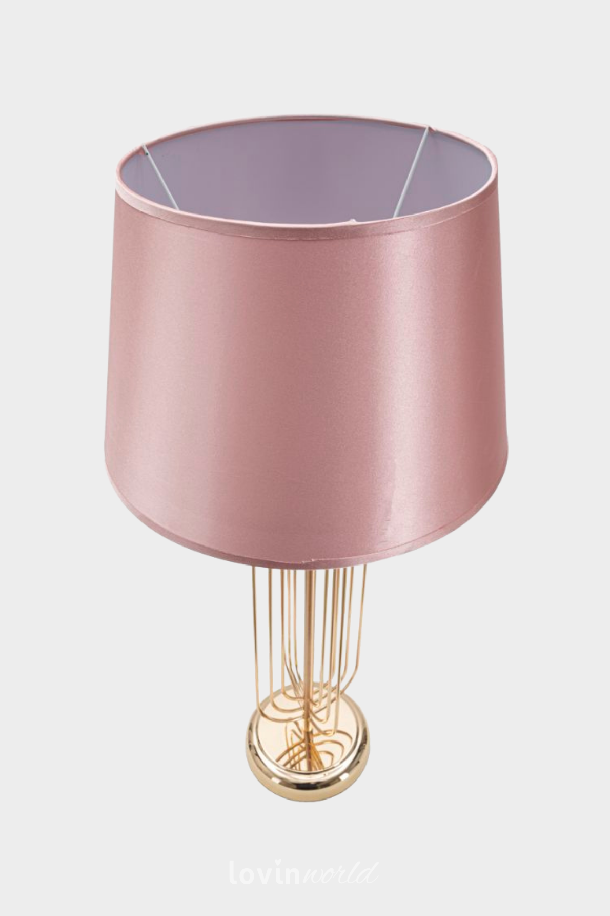 Lampada da tavolo Krista, in colore rosa/oro-5