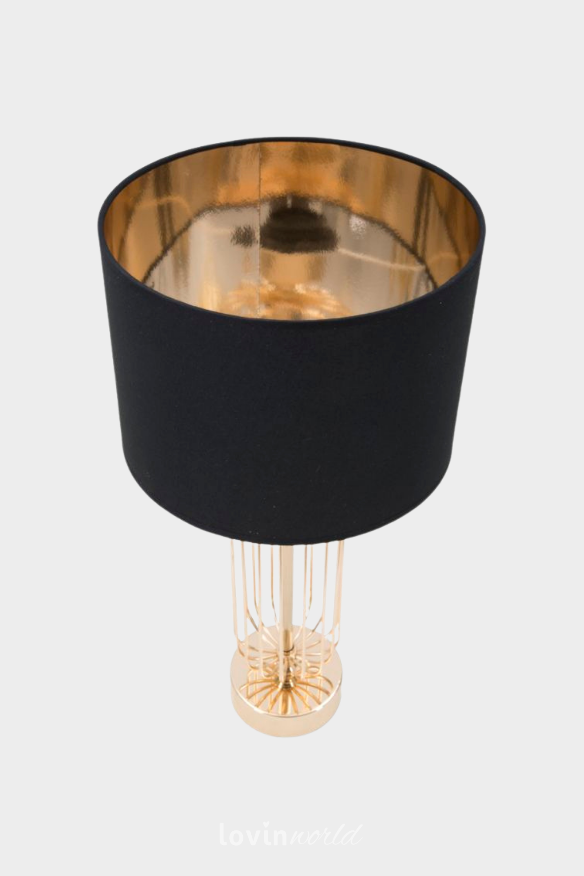 Lampada da tavolo Glam Towy, in colore oro/nero-5