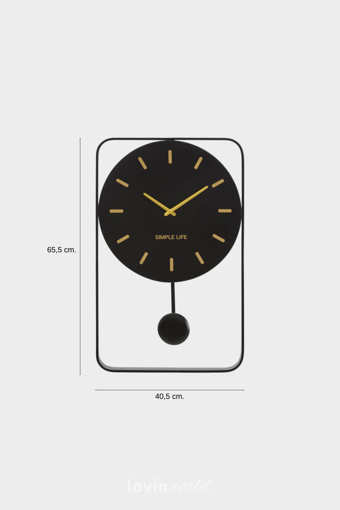 Orologio da muro Simple Life, 65,5x40,5 cm.-4