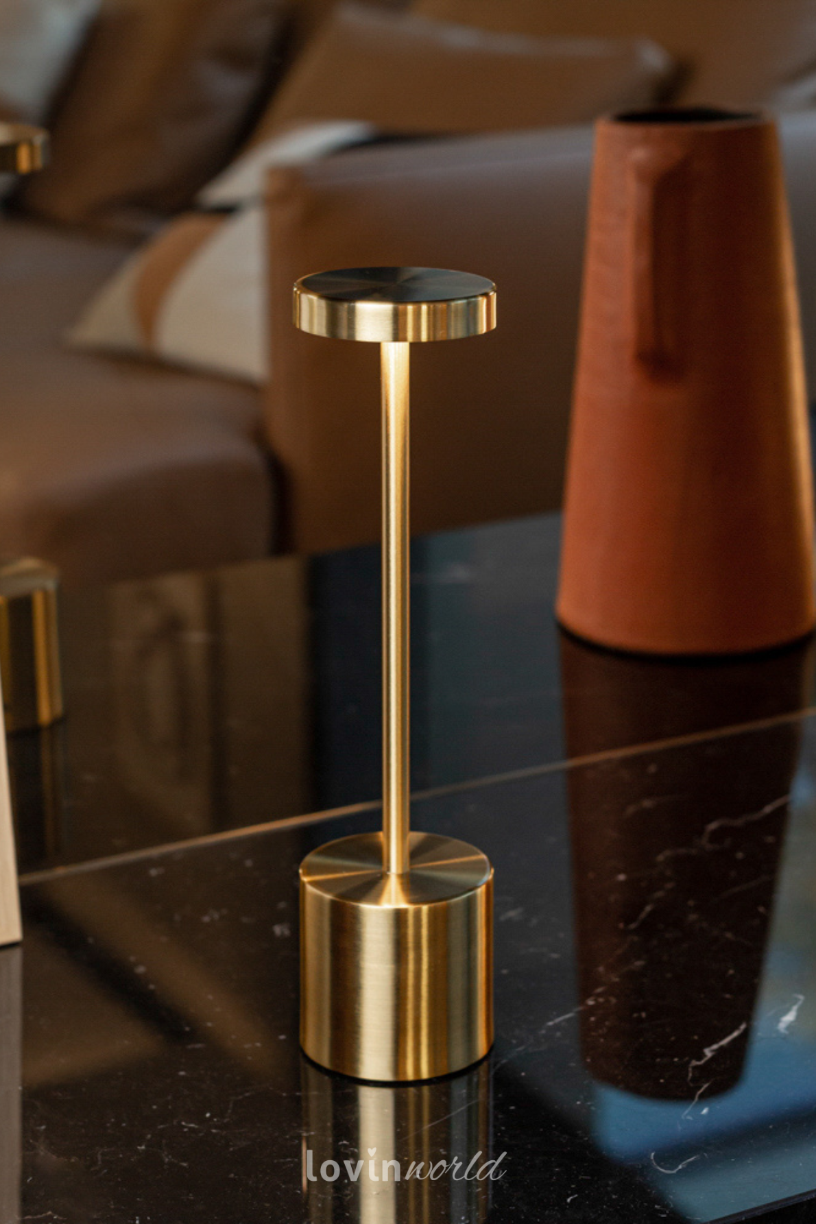 Lampada da tavolo touch senza fili LH105D in colore oro-5