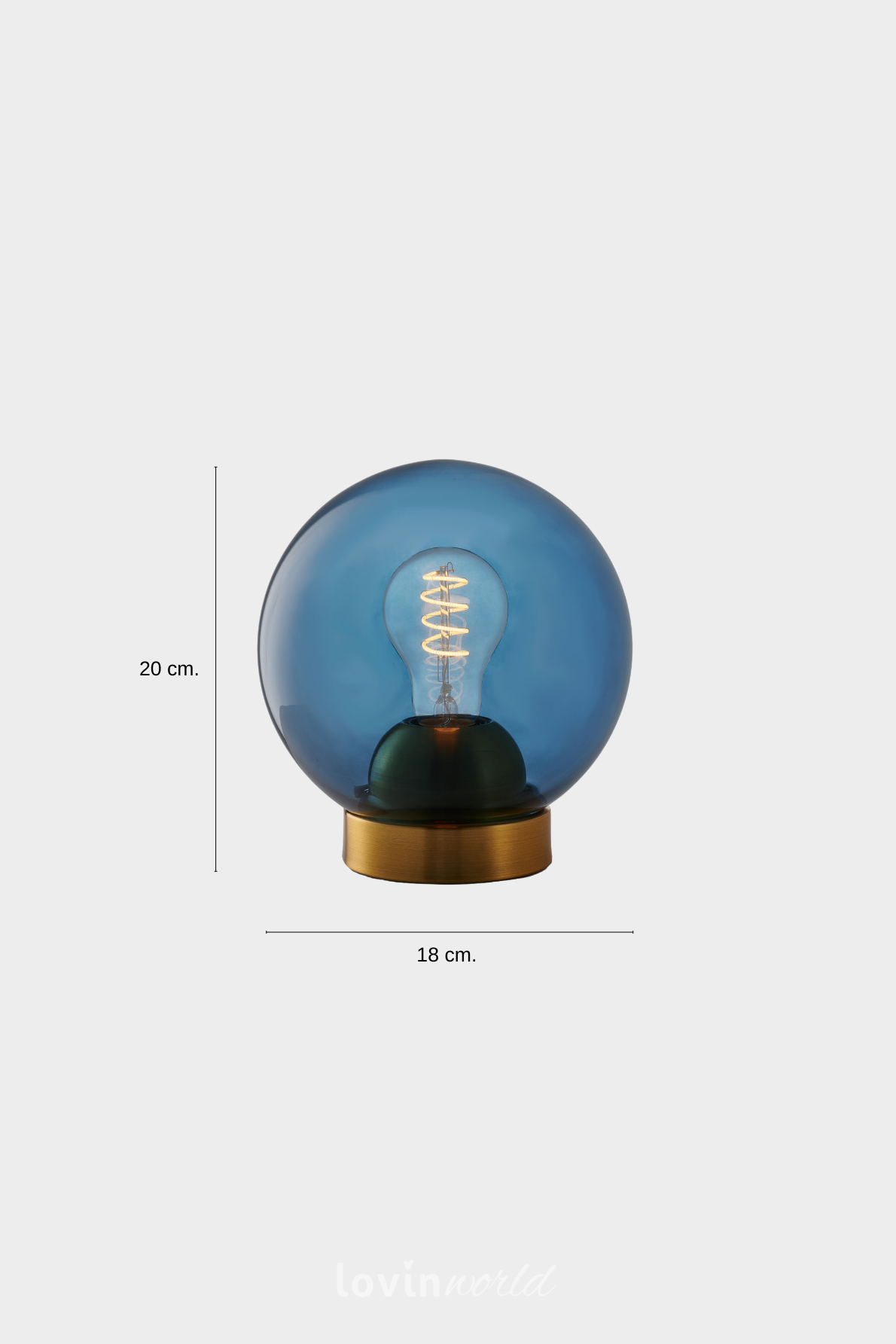 Lampada da tavolo Bubbles in colore blu-4