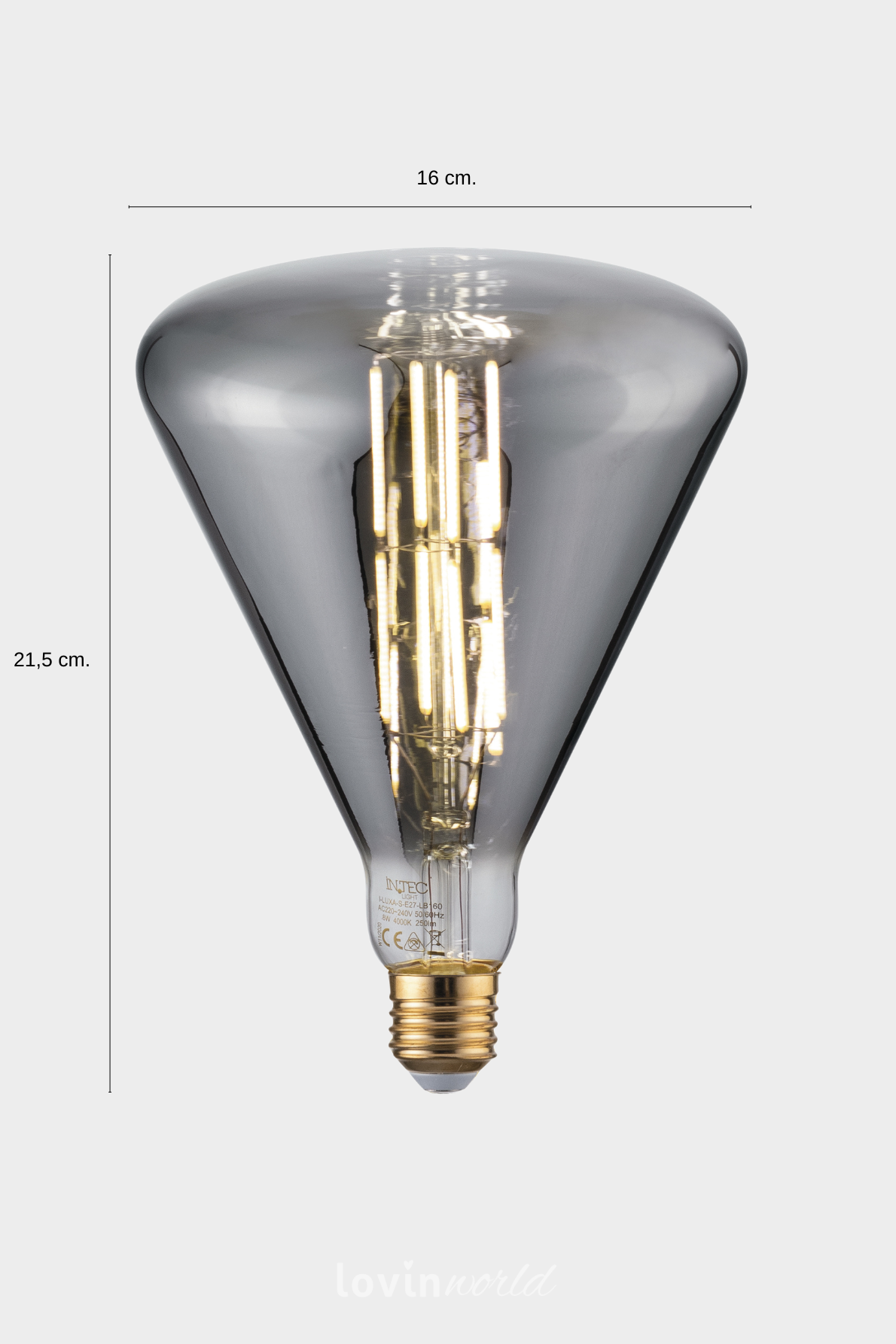 Lampadina a LED decorativa Luxa-S-E27-LB160 B-4