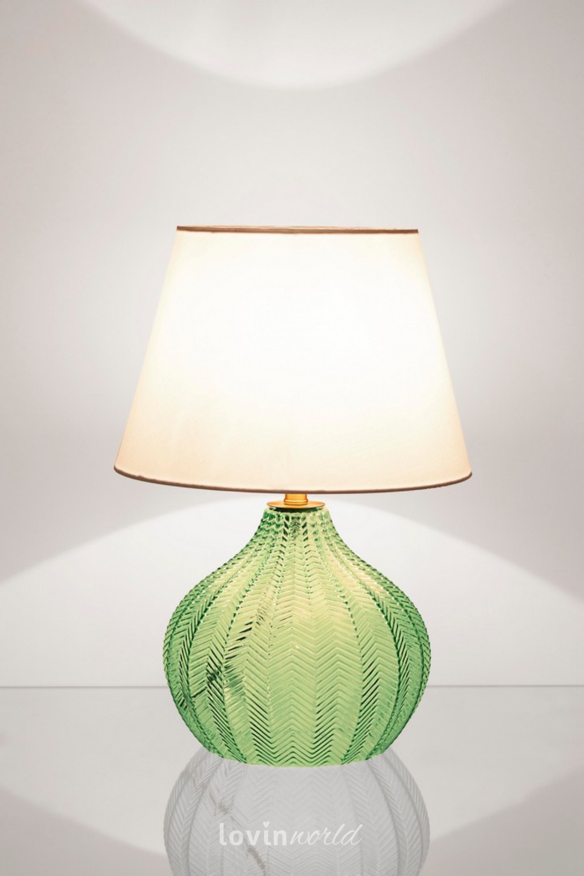 Lampada da tavolo Gleaming in colore verde-2