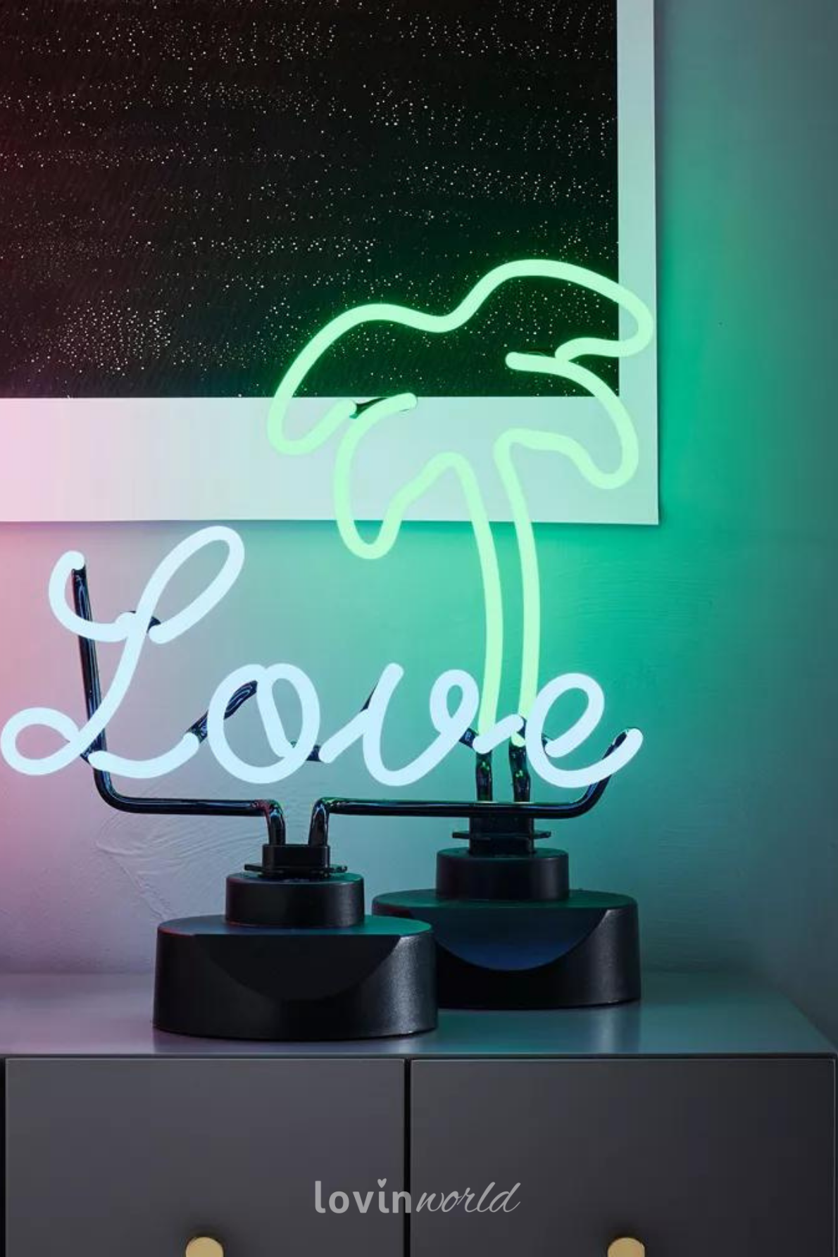 Lampada da tavolo a neon, Love-4