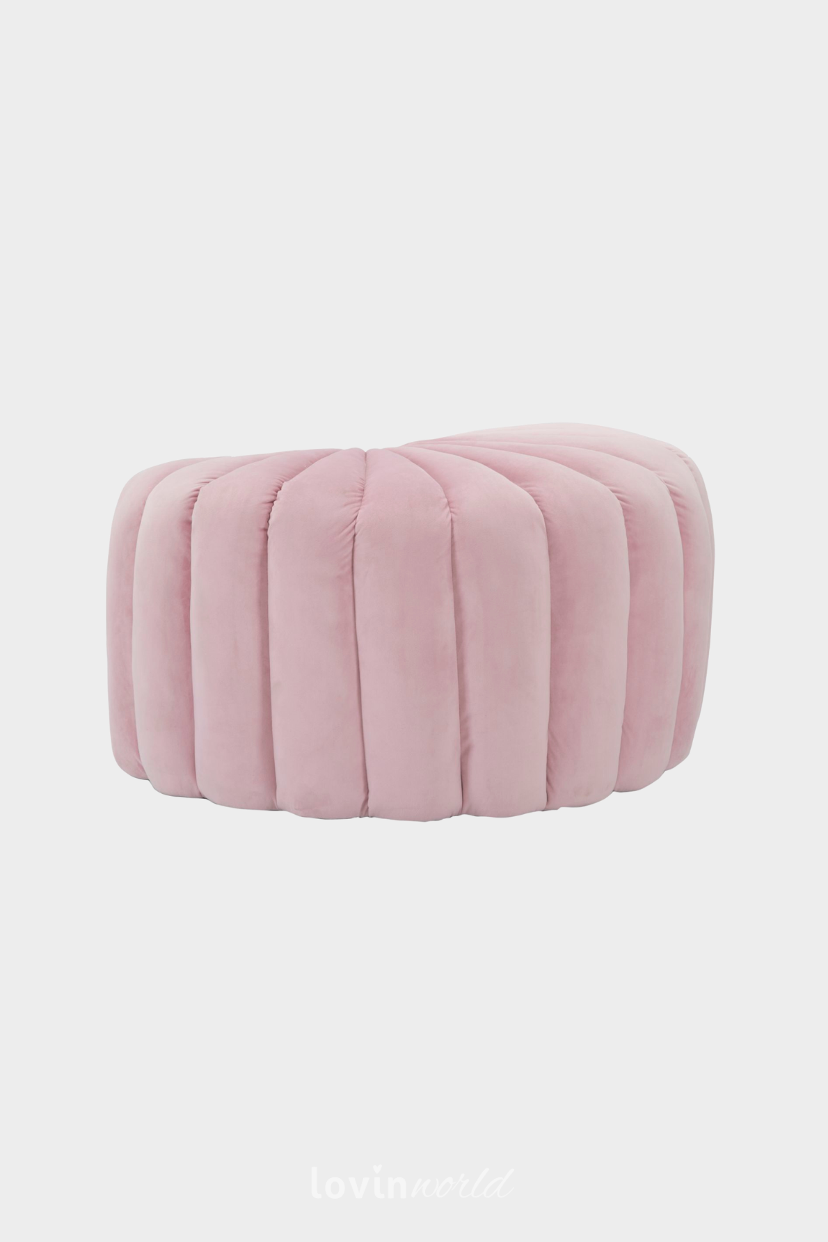 Pouff Shell, in colore rosa-2