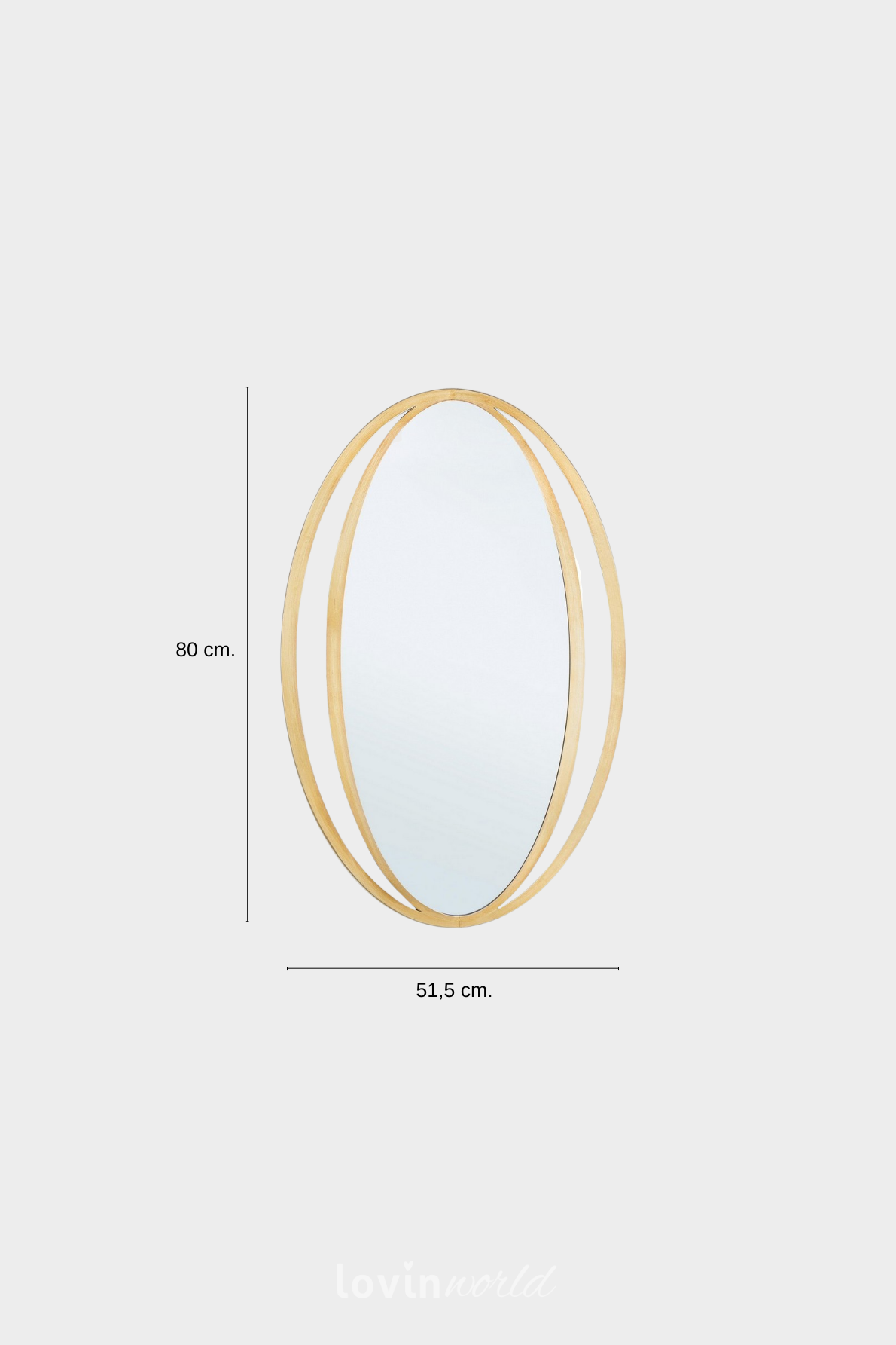 Specchio Nabila in colore oro-4