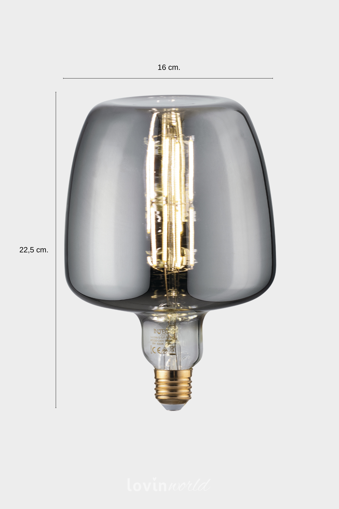 Lampadina a LED decorativa Luxa-S-E27-TD160 B-4