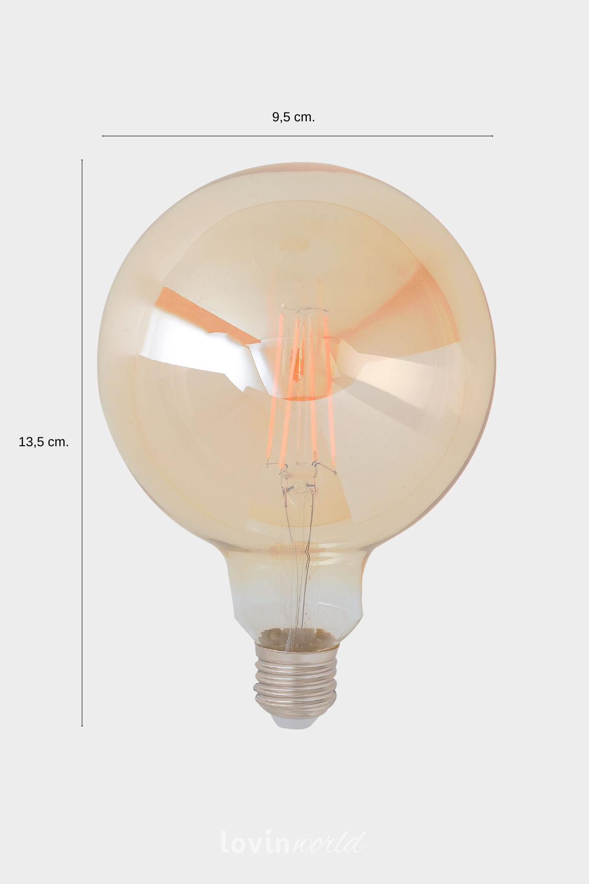 Lampadina a LED decorativa Luxa-V-E27-G95 A+-4