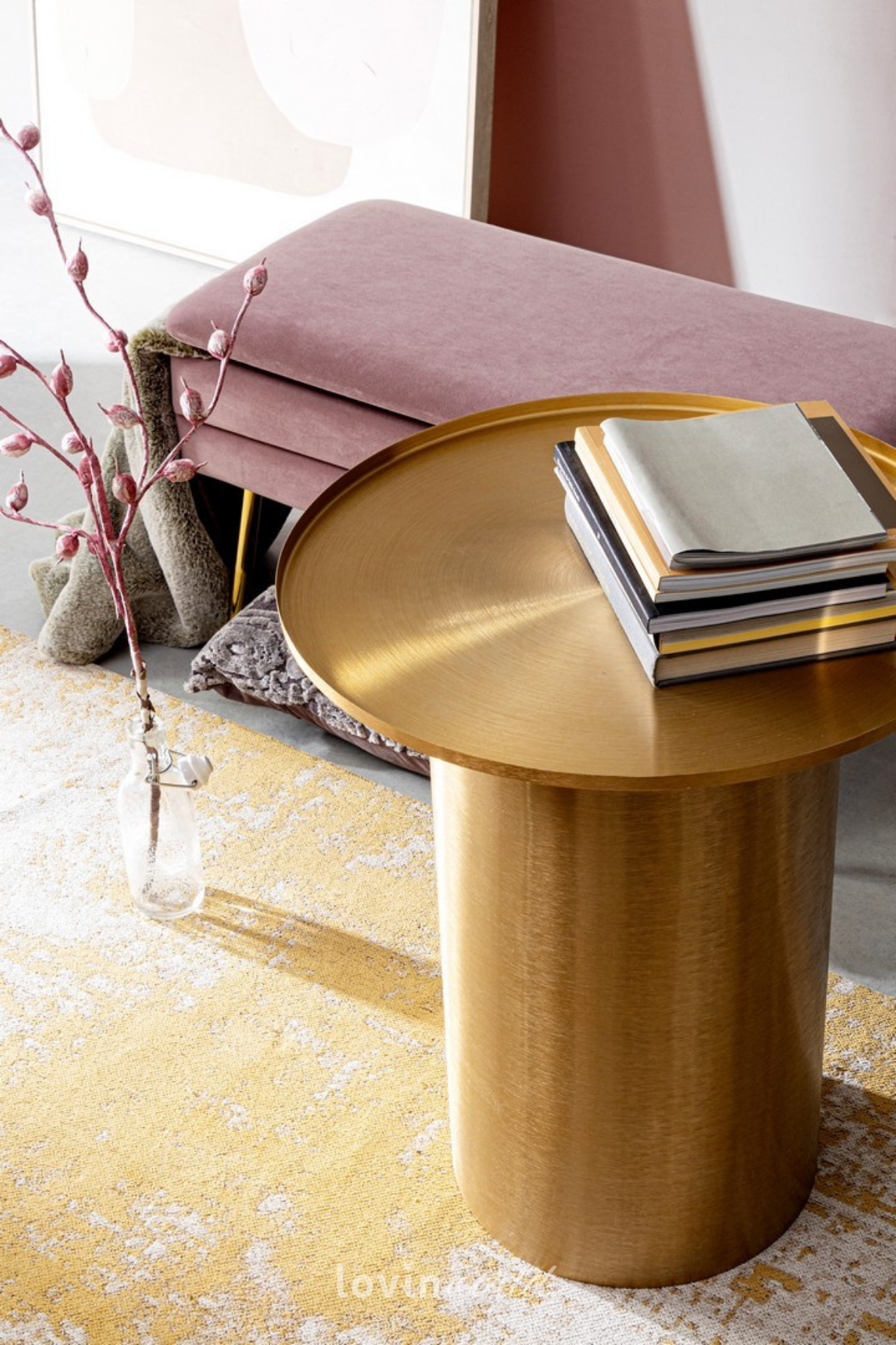 Tavolino Kalpita in colore oro-2