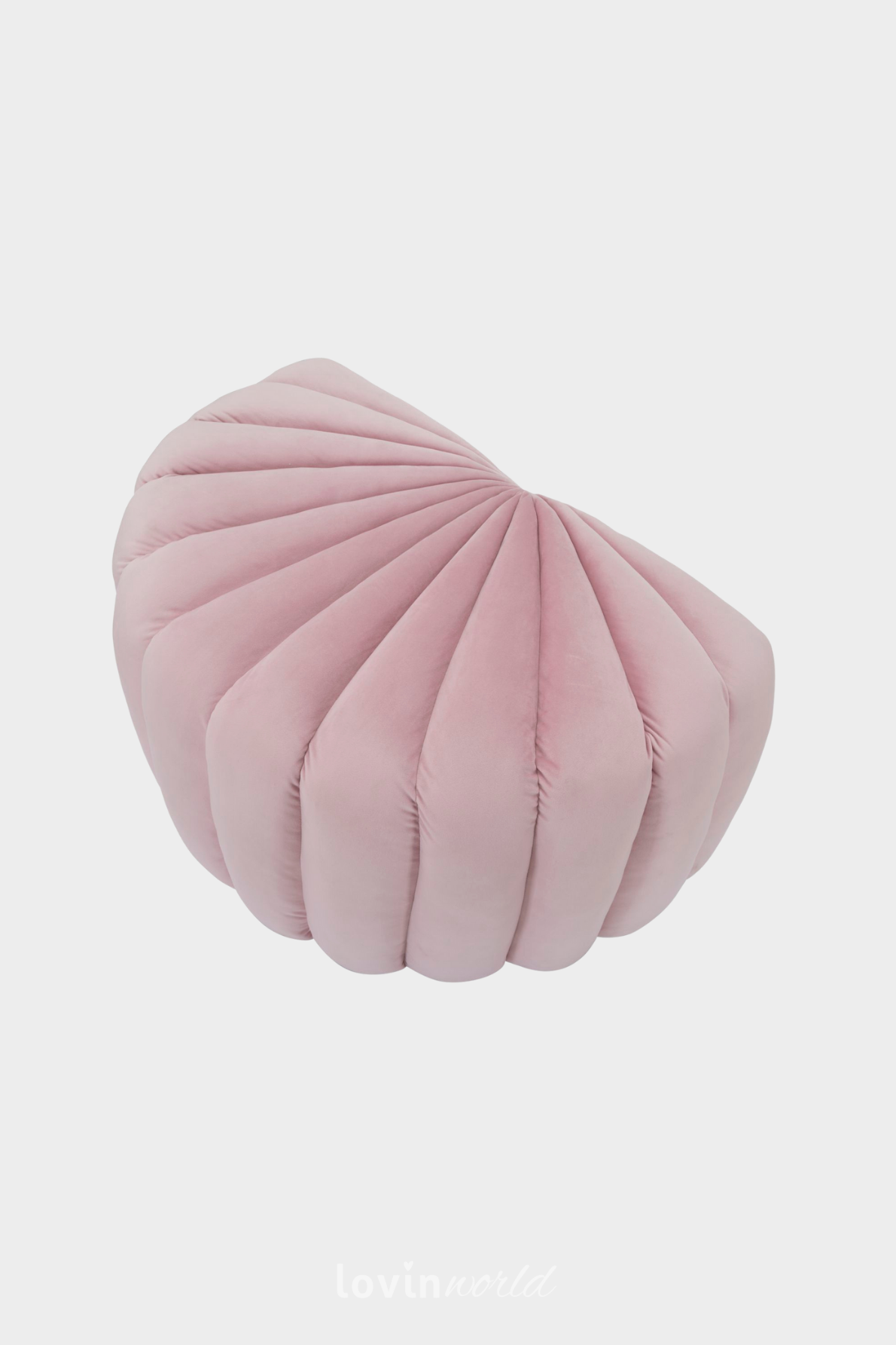 Pouff Shell, in colore rosa-4