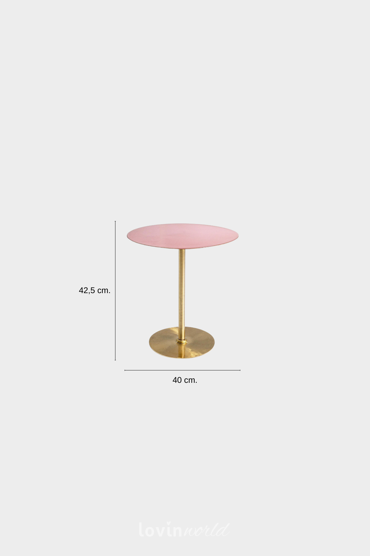 Tavolino Desur in colore rosa-5
