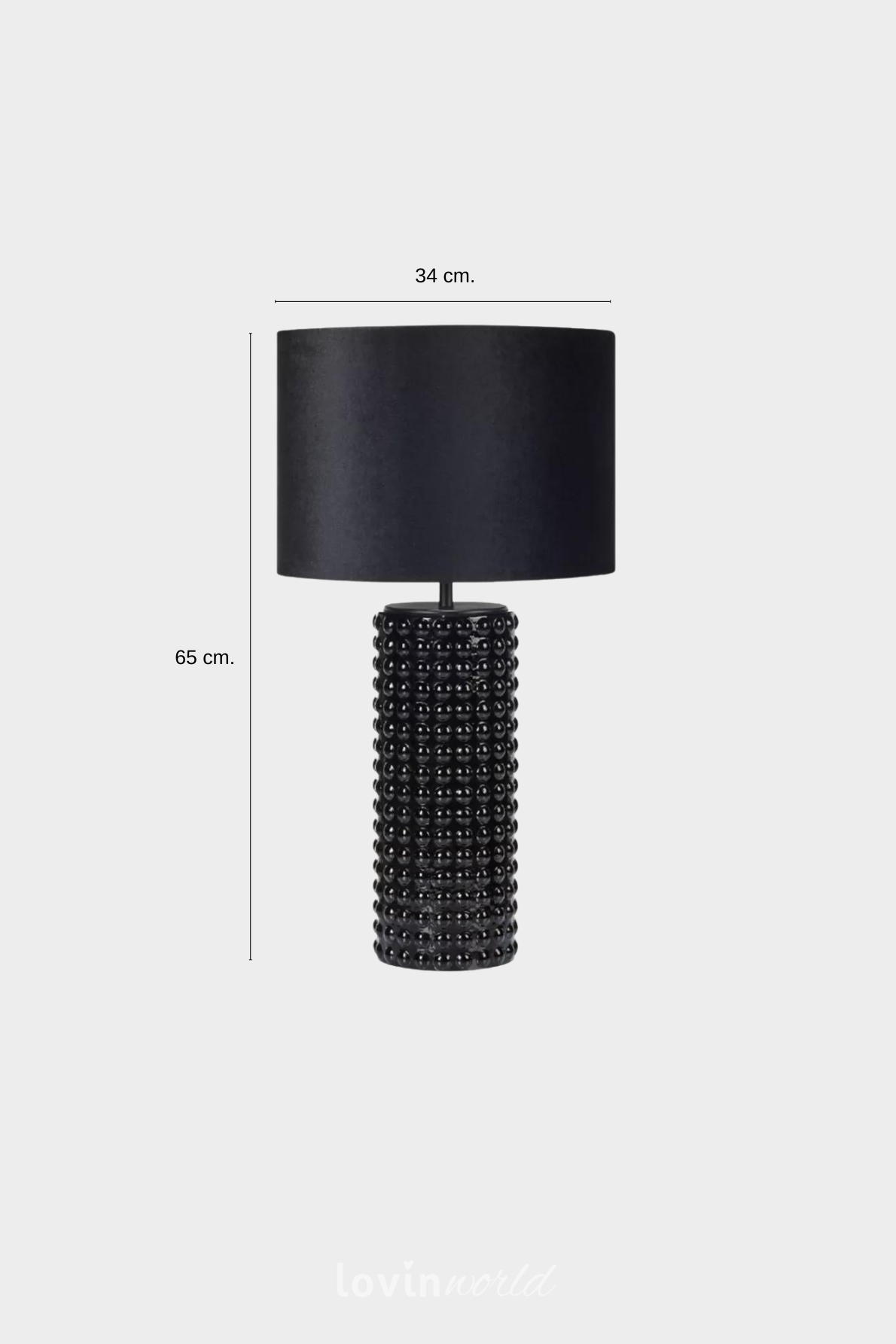Lampada da tavolo Proud, in colore nero-5