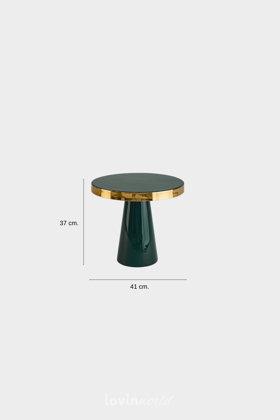 Tavolino Nandika in colore verde-5