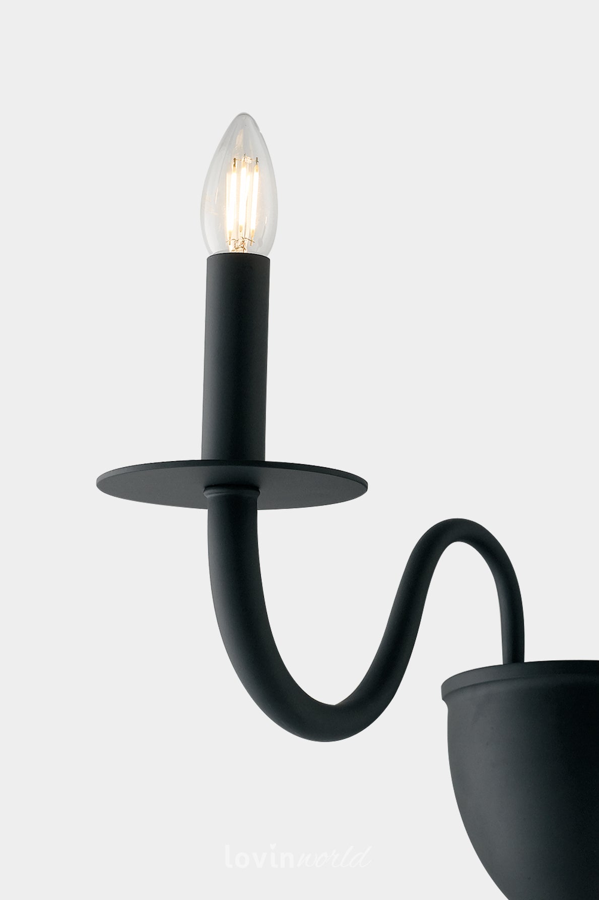 Lampada da parete Armstrong, in colore nero-lovinWorld