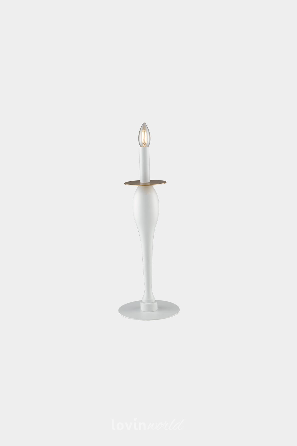 Lampada da tavolo Armstrong, in colore bianco-LovinWorld