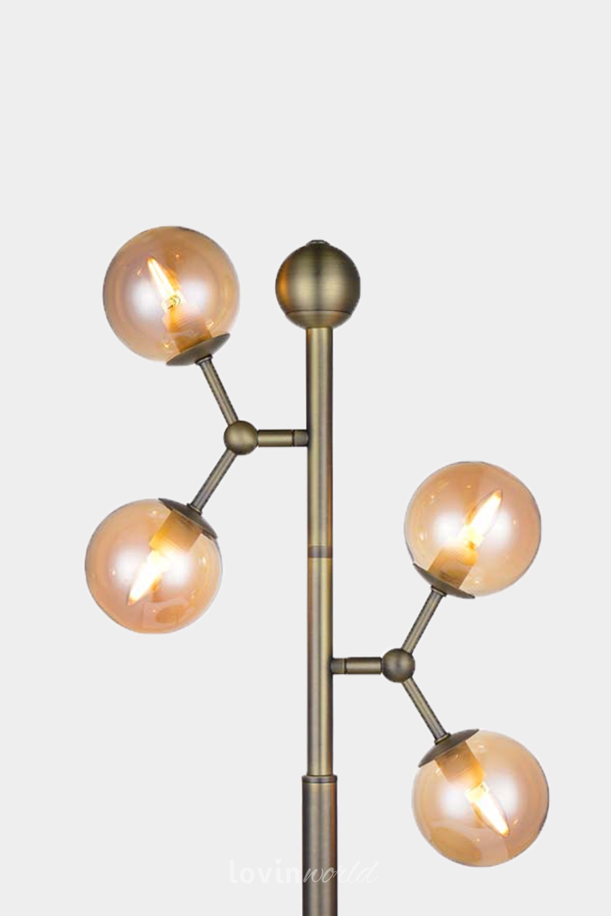 Lampada da tavolo Atom, in colore ambra-LovinWorld