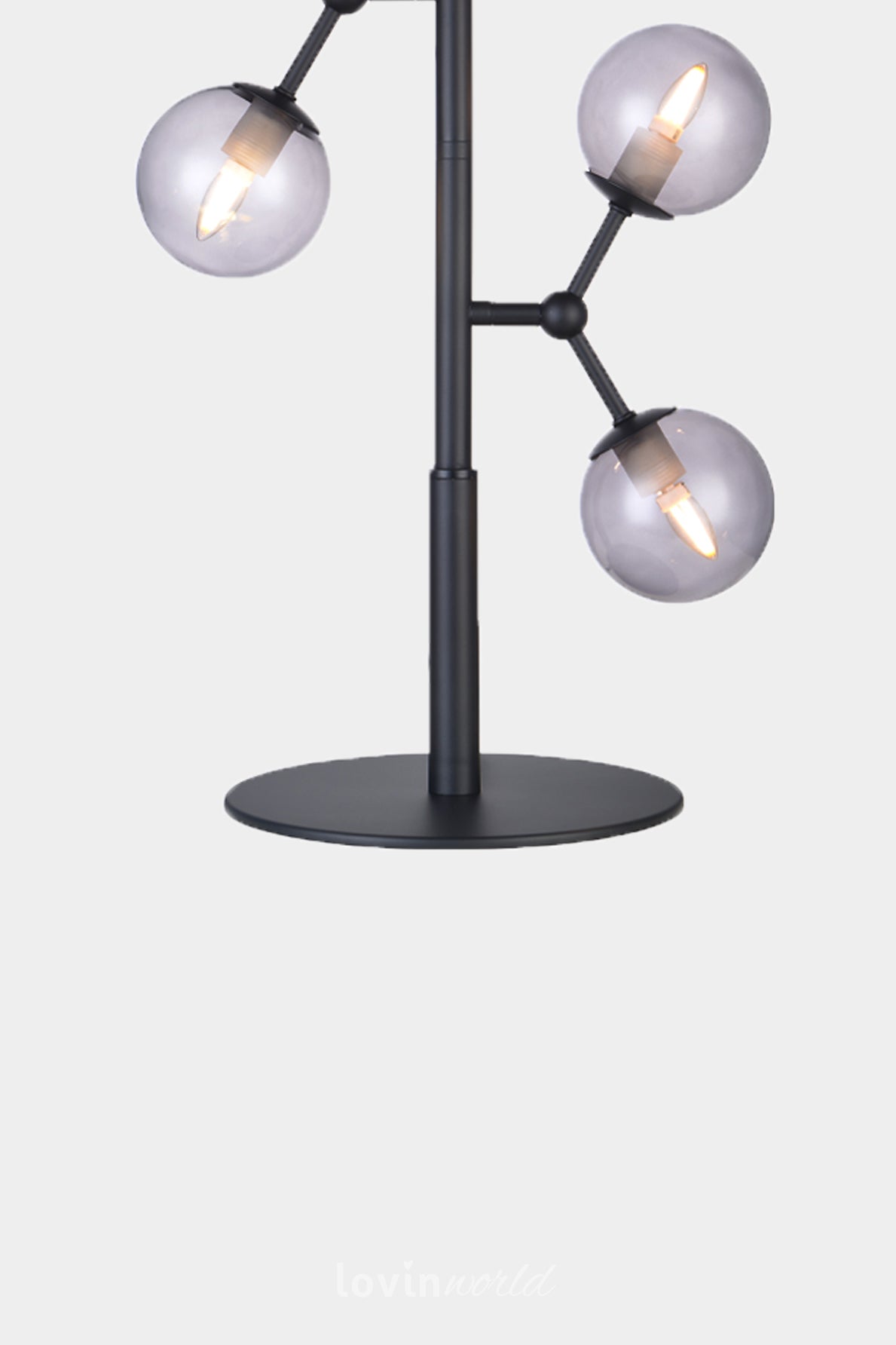 Lampada da tavolo Atom, in colore nero-LovinWorld