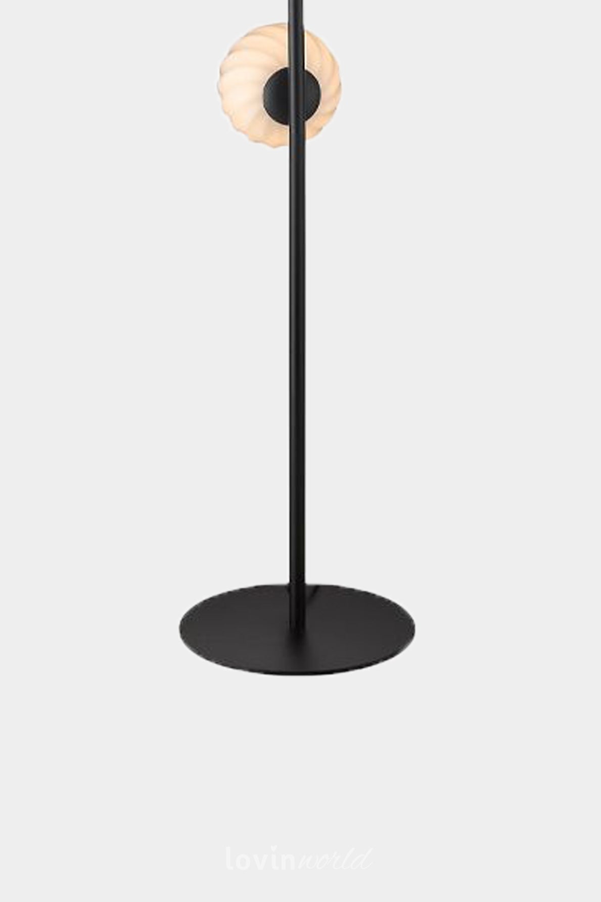 Lampada da terra Twist-4, in colore nero-LovinWorld