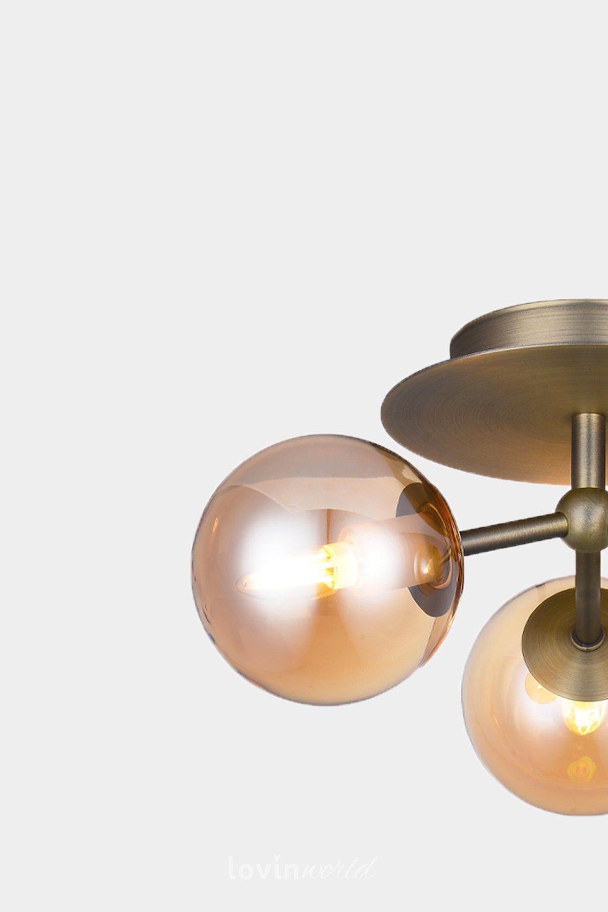 Lampada da soffitto Atom, in colore ambra-LovinWorld