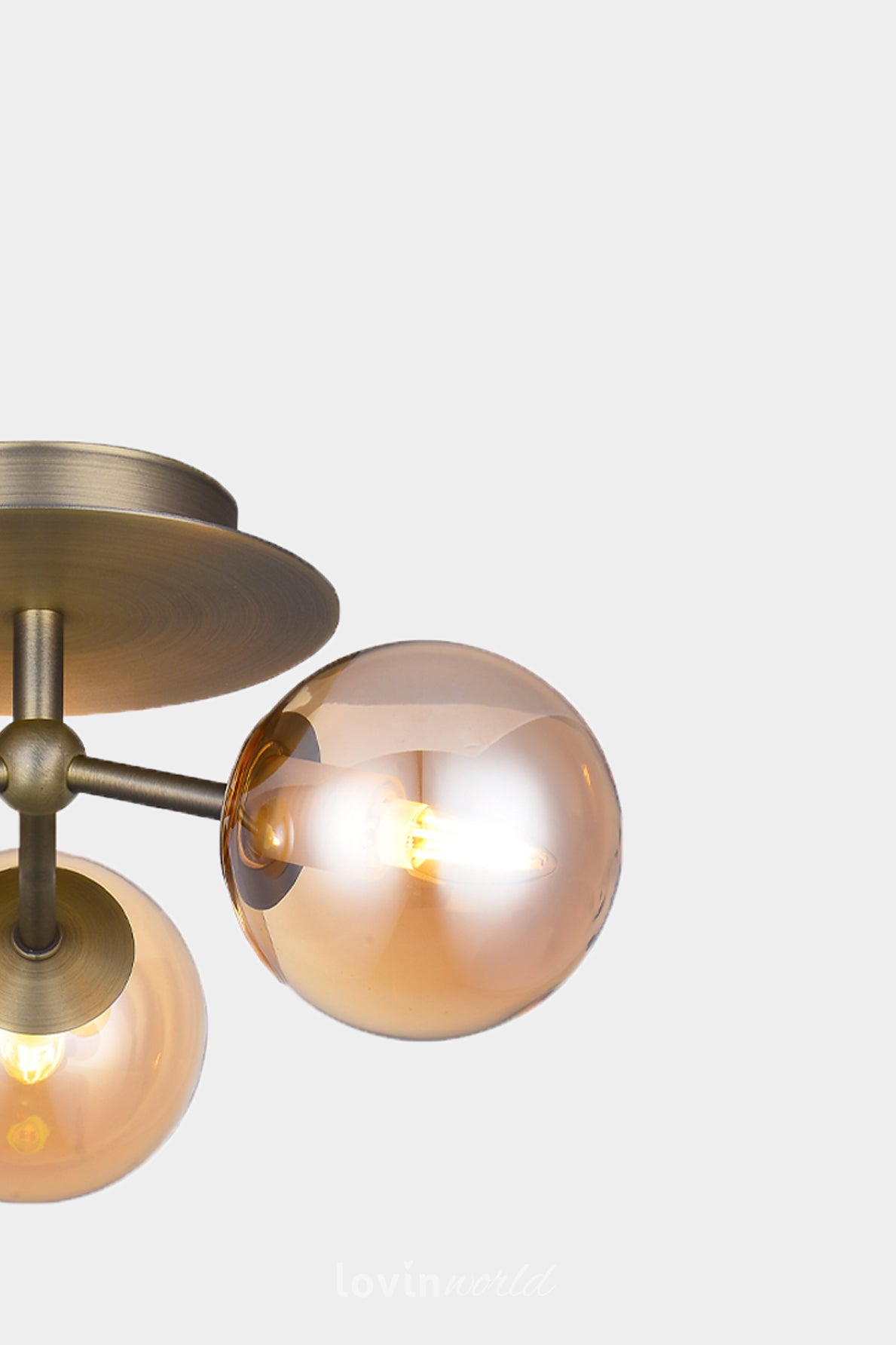 Lampada da soffitto Atom, in colore ambra-LovinWorld
