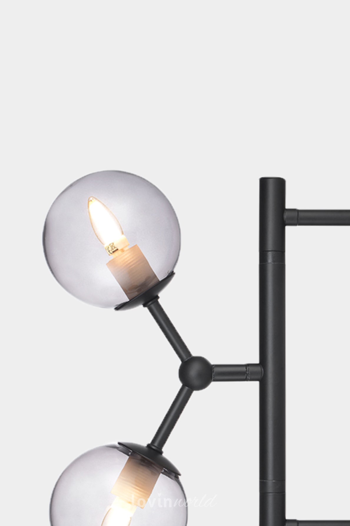 Lampada da parete Atom, in colore nero-LovinWorld