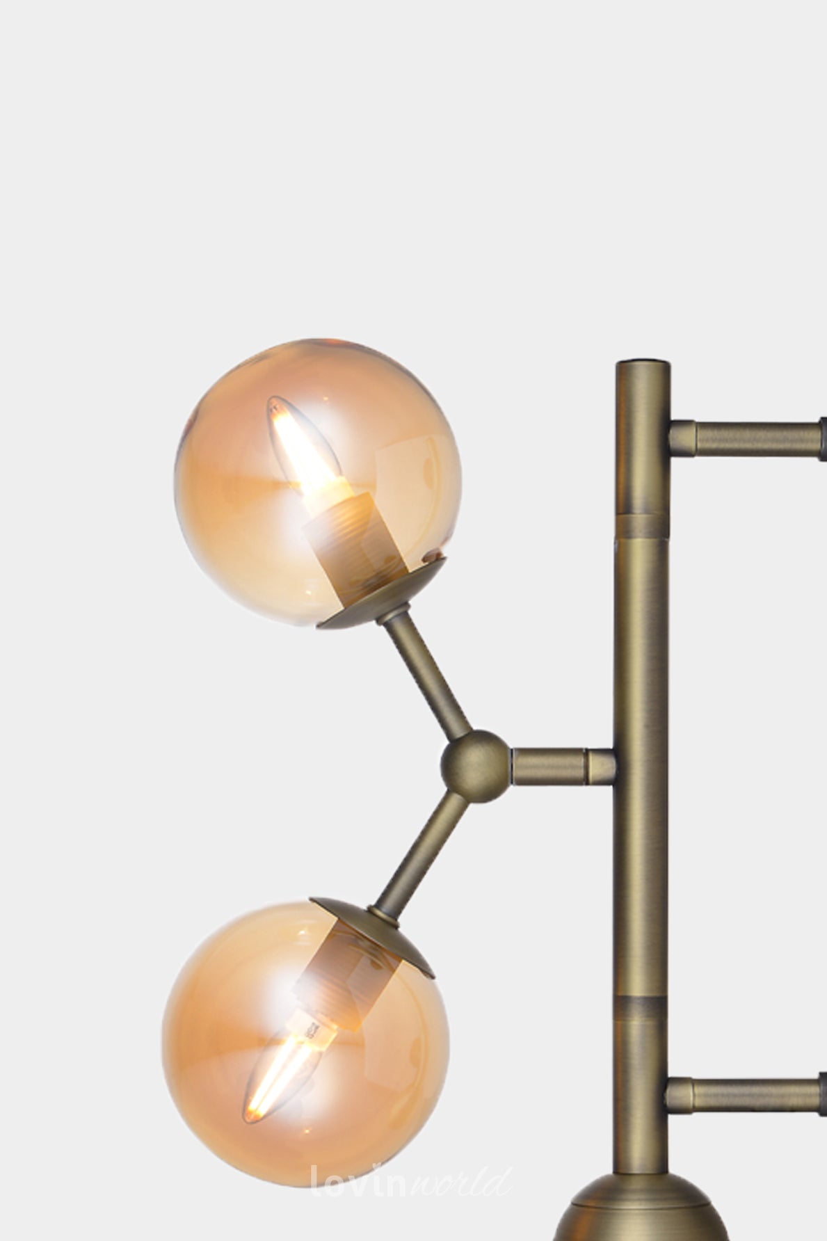 Lampada da parete Atom, in colore ambra-LovinWorld